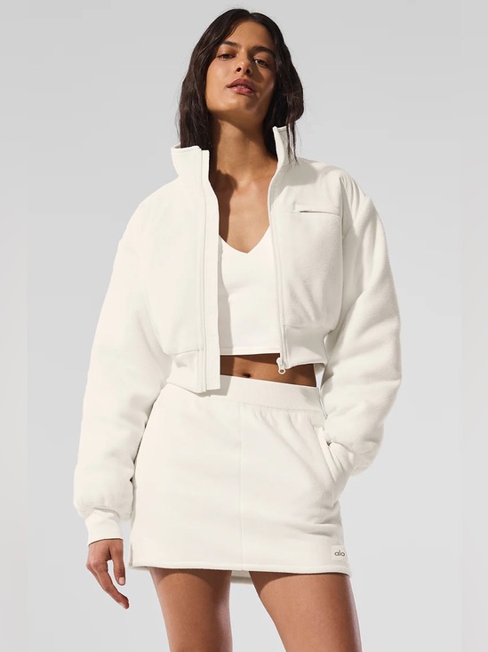 ALO Yoga Jackets & Blazers - NWOT ALO Yoga Polar Fleece Cropped Wintry Jacket xs